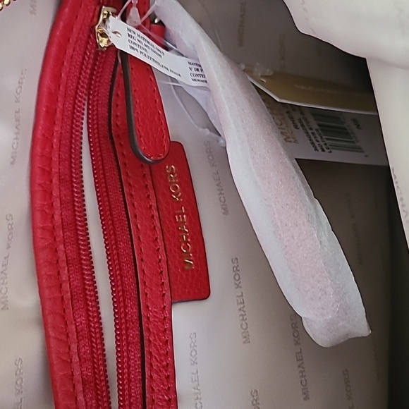 Michael Kors Red Backpack with Gold Studs - Picture 6 of 10